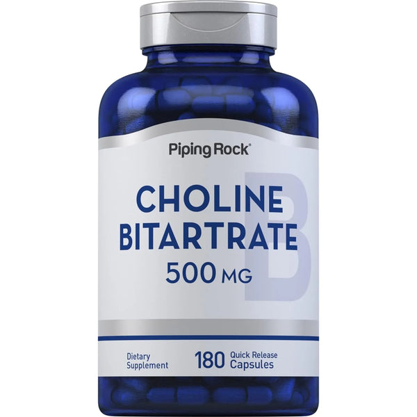 Bitartrato De Colina 500 Mg 180 Cápsulas Aporte Energético Y - Imagen 1