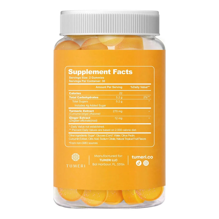 Gomitas De Cúrcuma Y Jengibre Para Apoyo Articular Con Sabor - Imagen 4
