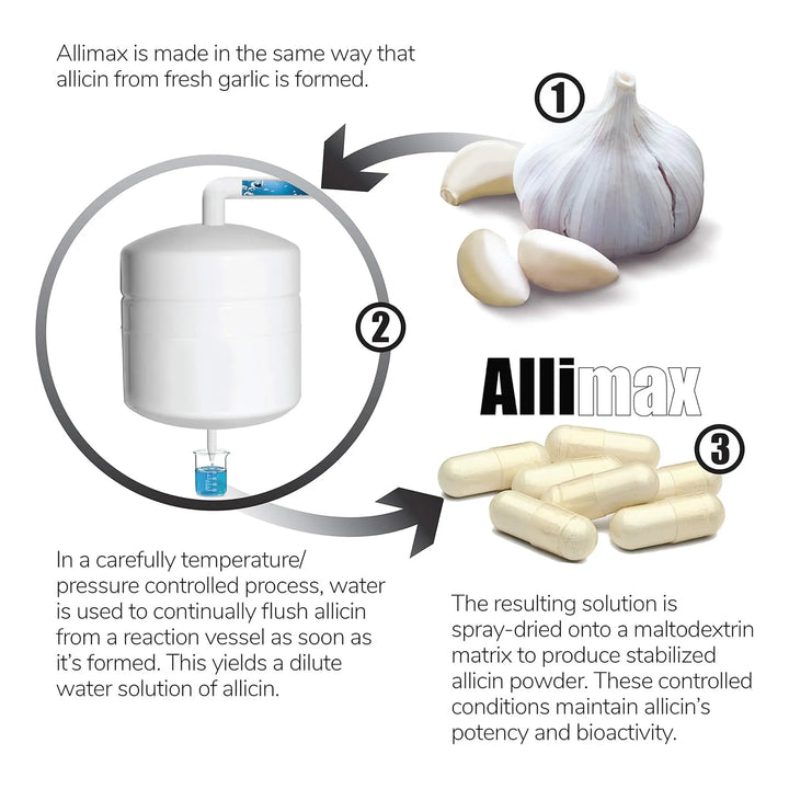 Alicina Ajo 450mg 100 Cápsulas Vegetales Apoyo Inmunológico - Imagen 6