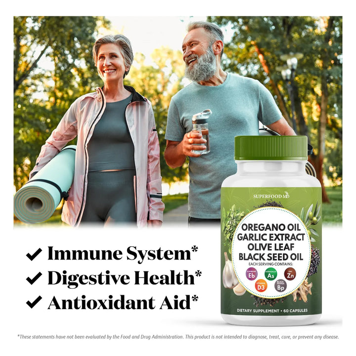 Aceite De Orégano 6000 Mg Extracto De Ajo 4000 Mg Hoja De Ol - Imagen 3