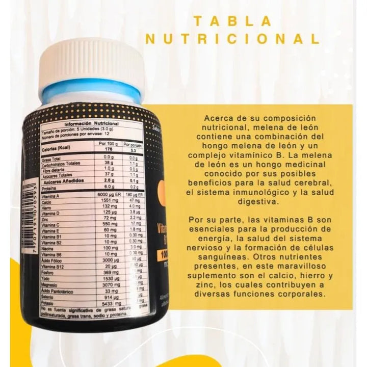 Melena De Leon Por 60 Capsulas Puro Organica 500mg Natural - Imagen 6