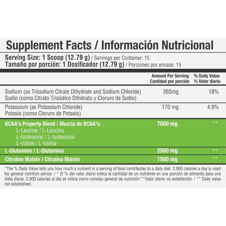 Bcaa Aminoacidos 384g Healthy Bcaas - Imagen 2