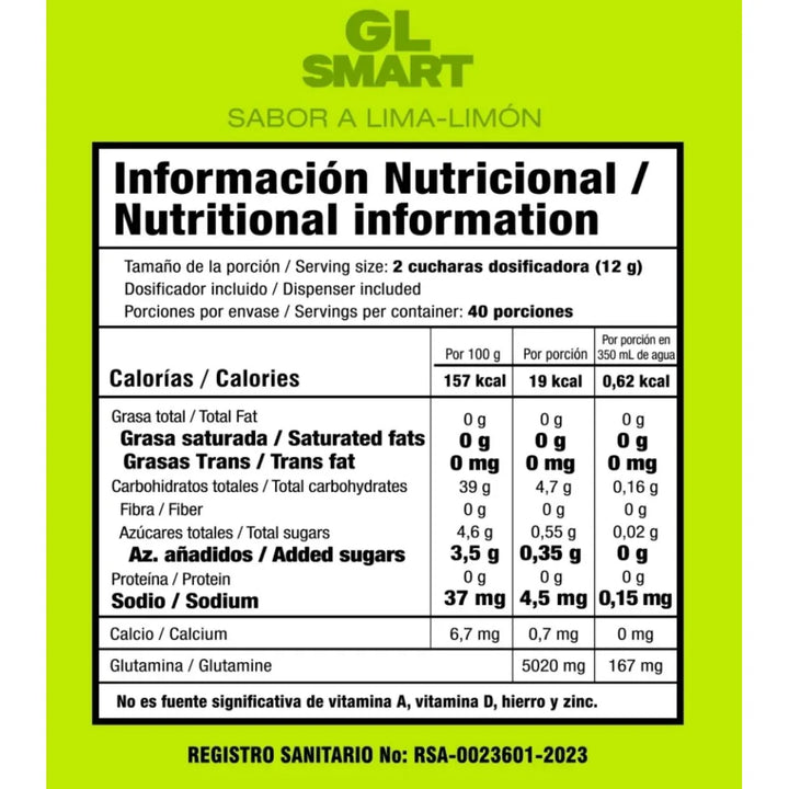 Gl Smart Glutamina 480gr - Imagen 2