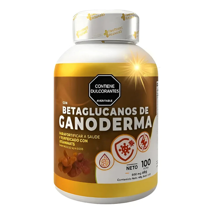 Ganoderma Con Betaglucanos 600mg Refuerzo Defensas Sistema Inmunológico Energía - Imagen 1