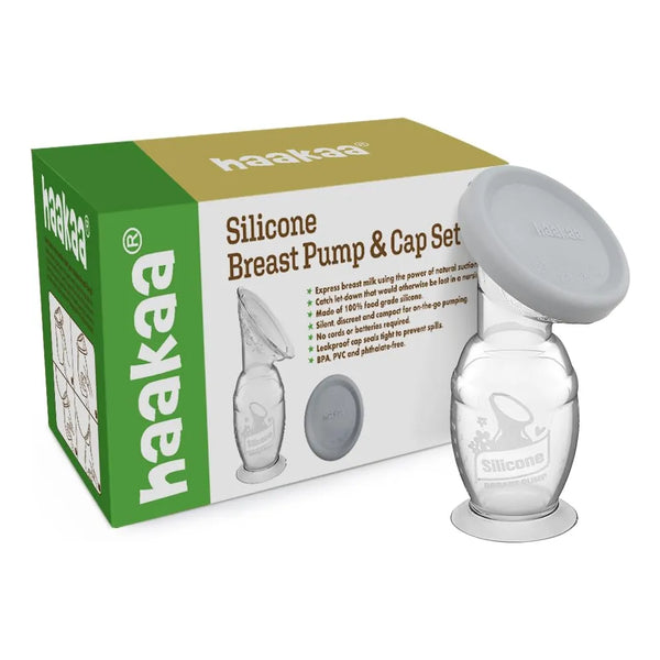 Sacaleches De Silicona Haakaa 150 Ml Con Ventosa Y Tapa Sin BPA