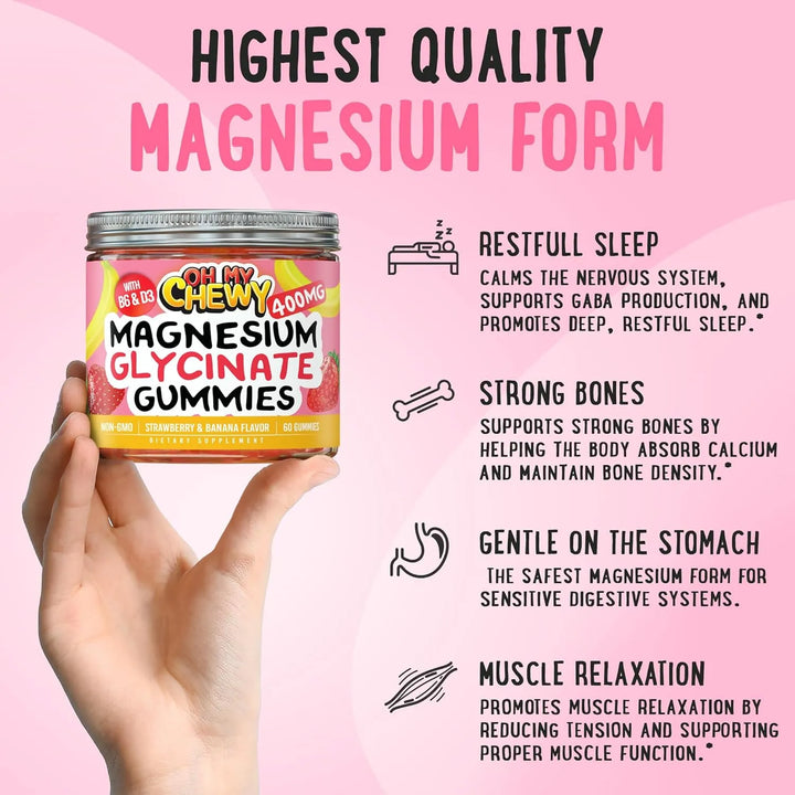 Gomitas De Magnesio 400 Mg Alta Absorción Para Dormir Calma - Imagen 3