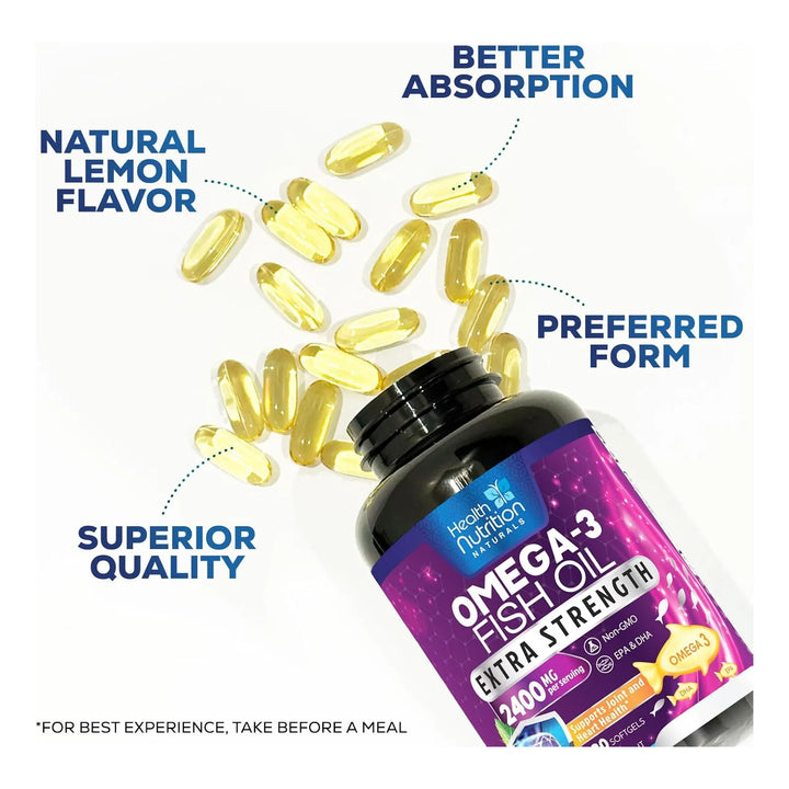 Aceite De Pescado 2400 Mg Omega 3 Epa Dha Apoyo Salud Inmuno - Imagen 5