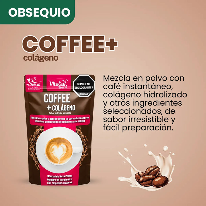 Kit Colágeno Hidrolizado Vitaliah Vainilla X1 + Doypack Coffee - Imagen 3