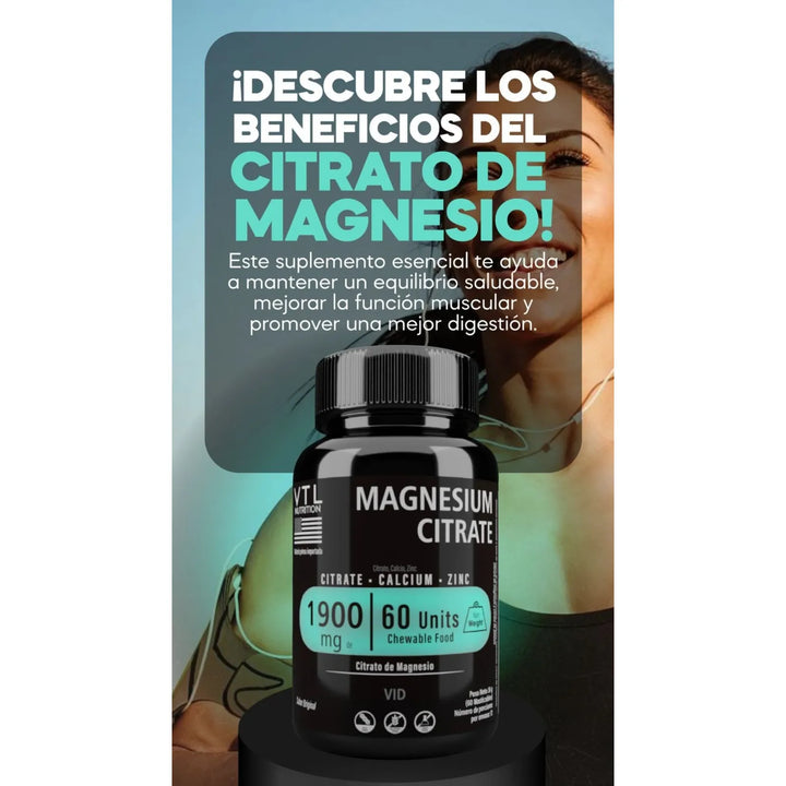 2 Citrato Magnesio  X 120 Caps Sin Sabor - Imagen 8