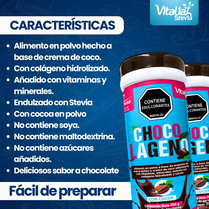 Colágeno Hidrolizado Chocolágeno Vitaliah X3 - Imagen 2