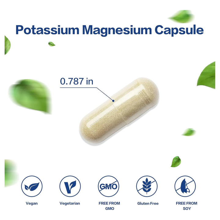 Cápsulas De Potasio Y Magnesio 1000 Mg Apoyo Vascular Huesos - Imagen 2