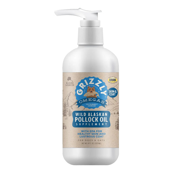 Aceite De Pescado Para Perros Grizzly Pollock Rico En Omegas Suplemento Piel Y Pelaje