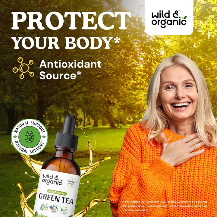 Extracto Líquido De Té Verde Orgánico Antioxidante 60 Ml Con - Imagen 2