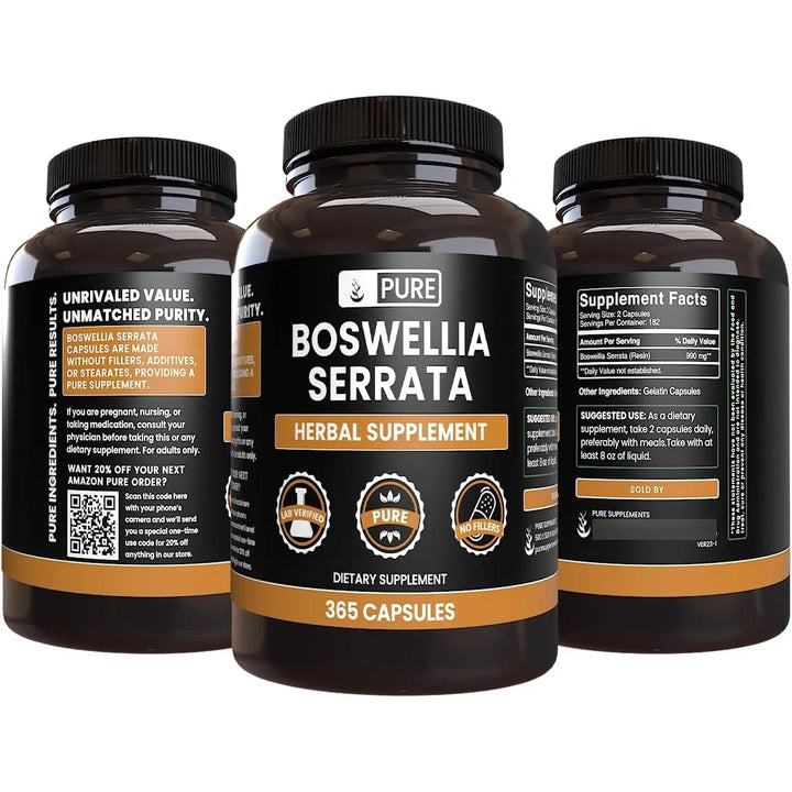 Cápsulas De Boswellia Serrata 365 Unidades Sin Magnesio Ni R - Imagen 4