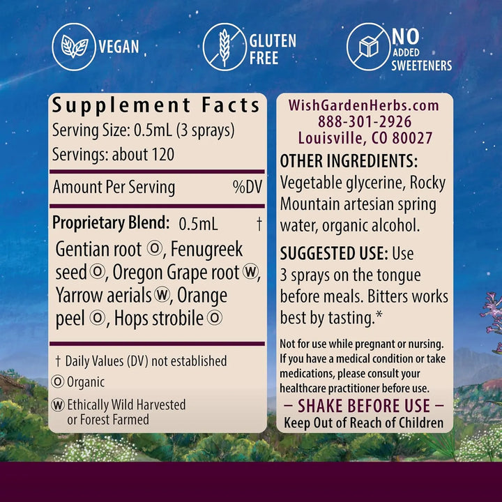 Bitters Amargos Digestivos Naturales Con Raíz De Genciana Cá - Imagen 2