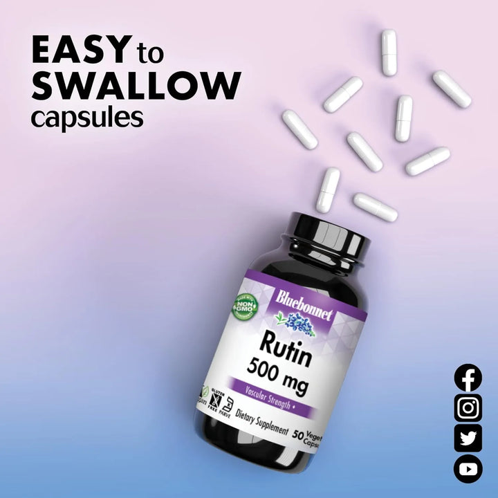 Rutin 500mg Bioflavonoide Antioxidante Apoyo Vascular 50 Cáp - Imagen 5