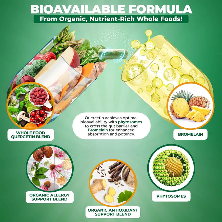 Quercetina 500 Mg Con Bromelina Bioactiva Apoyo Estacional A - Imagen 4