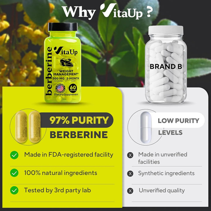 Berberina 500 Mg 97% Pureza Control De Peso Fabricada En Est - Imagen 6