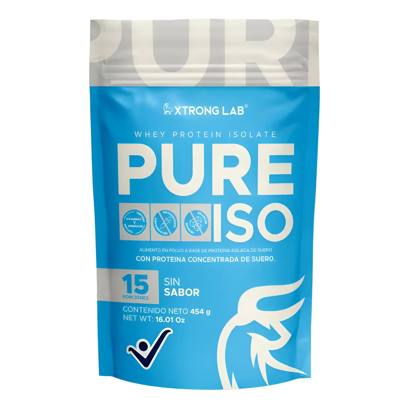 Proteina Whey Isolate Pure Iso 1 Lb Xtrong Lab 90% Protein Clean ...