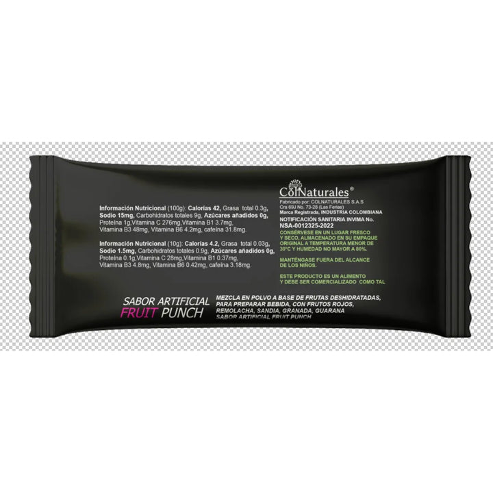 Pre Entreno C7+cafeina 21 Sobres Ponche De Frutas - Imagen 3