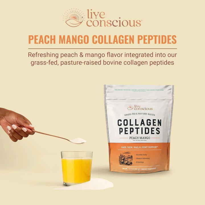 Polvo De Colágeno Sabor Melocotón Y Mango Para Cabello Piel - Imagen 3