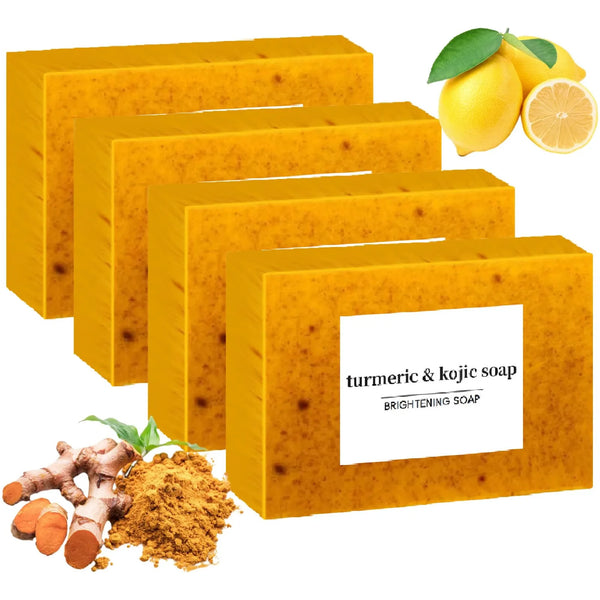 Jabón Kójico De Cúrcuma Y Limón Brillo De Miel Para Cara Y Cuerpo Piel Radiante