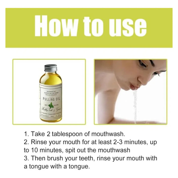 Aceite De Coco Natural Blanqueador Dental Frescura De Menta Fragancia - Imagen 7