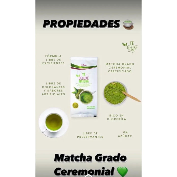 Té Matcha Deluxe Autentico Fit Sin Sabor - Imagen 6