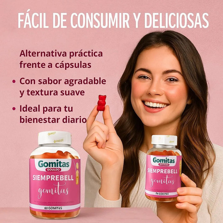 Gomas Para Aumento Y Tonificación De Glúteos Siemprebell Con Invima Aguaje Fenogreco Maca Roja 180 Unidades - Imagen 3