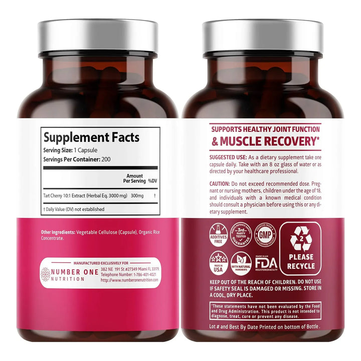 Cápsulas De Extracto De Cereza Ácida 3000 Mg Poder Antioxida - Imagen 2