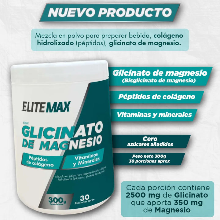 Glicinato Magnesio Polvo Colageno Hidrolizado X300g - Imagen 4