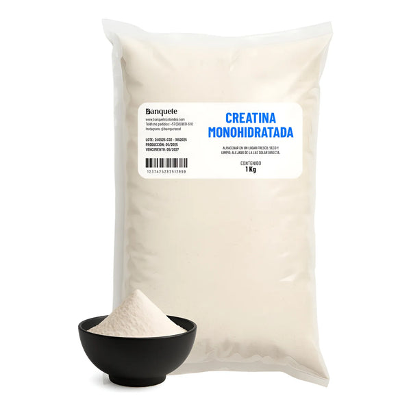 Creatine Monohydrate En Polvo X1k 100% Pura En Bolsa - Imagen 1