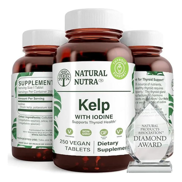 Kelp Natural 225 Mcg Apoyo Tiroideo Regula Metabolismo 250 T - Imagen 1