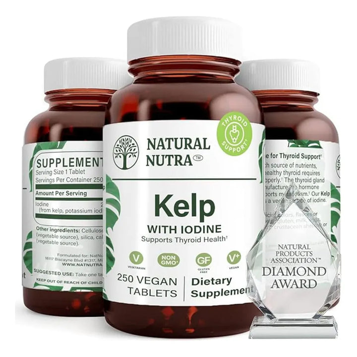 Kelp Natural 225 Mcg Apoyo Tiroideo Regula Metabolismo 250 T - Imagen 1