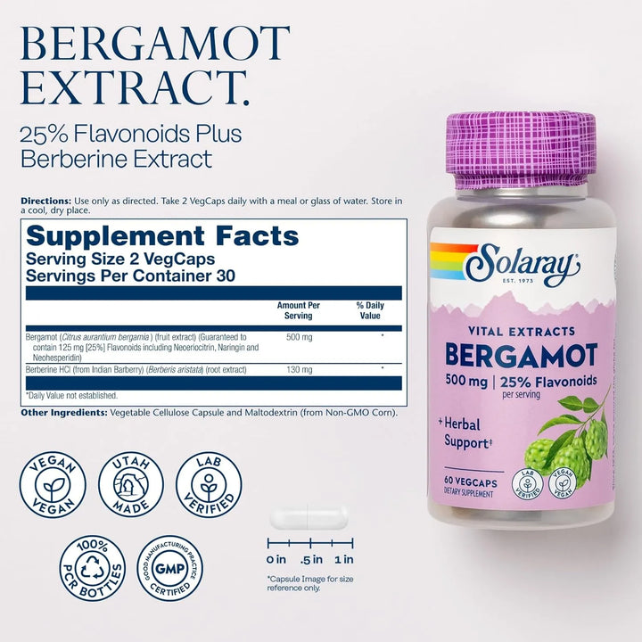 Cápsulas De Bergamota Extracto De Fruta Apoyo Cardiovascular - Imagen 2