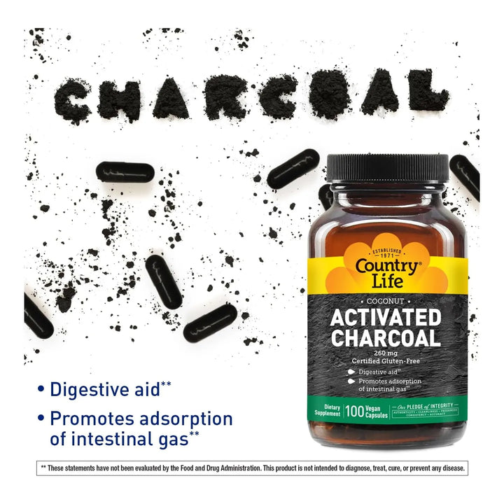 Carbón Activado De Coco 260 Mg 100 Cápsulas Veganas - Imagen 6