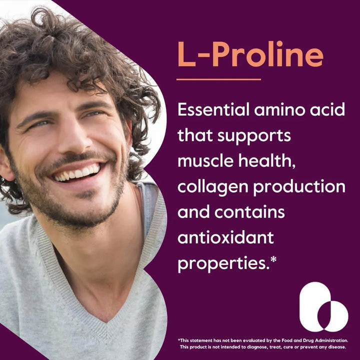 L-prolina 500mg 240 Cápsulas Libres De Estearatos Y Rellenos - Imagen 4