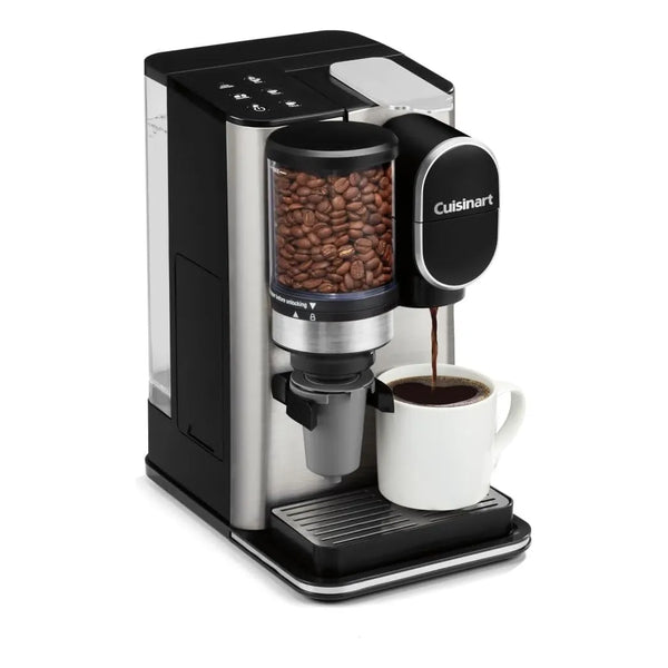Cafetera 1 Porcion Con Molinillo Cuisinart Acero Inoxidable Cafe Fresco En Casa