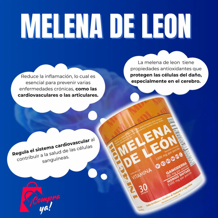 Melena De Leon Polvo Organica Capuchino - Imagen 8