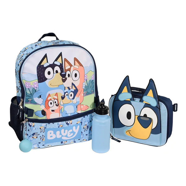 Maleta Lonchera Botella De Agua Bluey Azul Classic Organiza Y Divierte