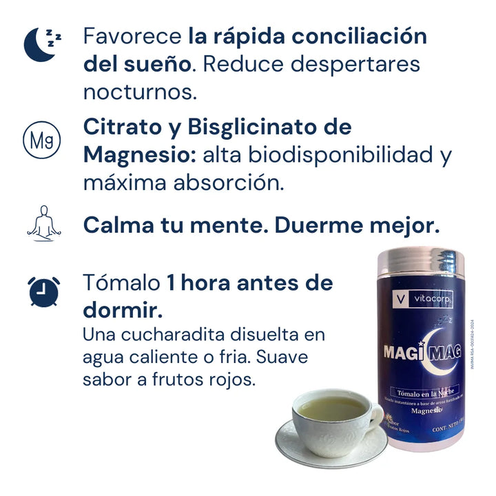 Magicmag Magnesio Para Dormir Frutos Rojos - Imagen 4