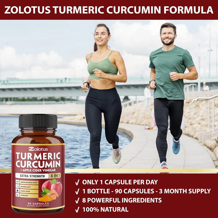 Cápsulas Curcumina Cúrcuma 7 En 1 Con Vinagre De Sidra De Ma - Imagen 5