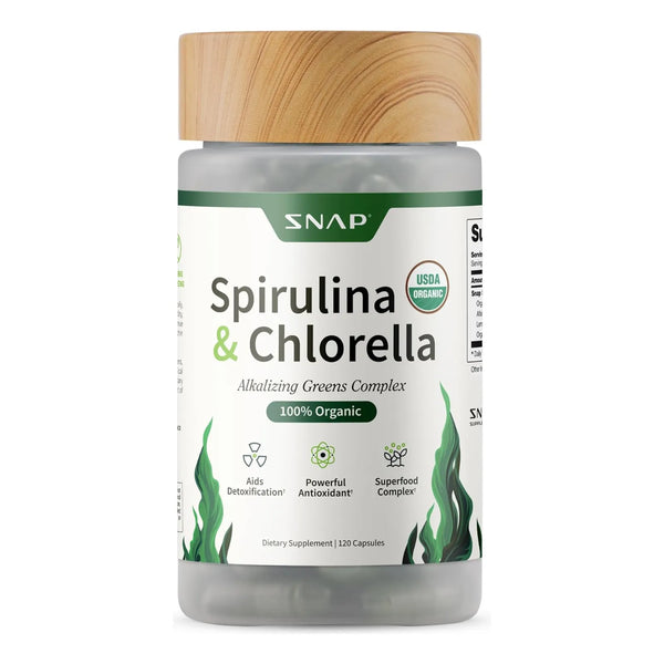 Cápsulas Orgánicas De Chlorella Y Spirulina Superalimento Ve - Imagen 1