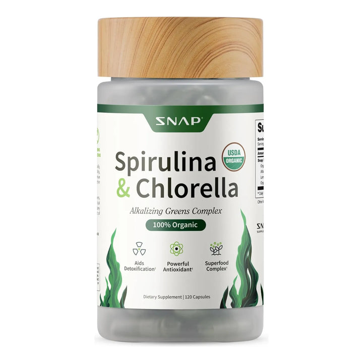 Cápsulas Orgánicas De Chlorella Y Spirulina Superalimento Ve - Imagen 1