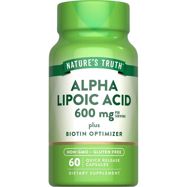 Ácido Alfa Lipoico 600 Mg Optimizador De Biotina 60 Cápsulas - Imagen 1