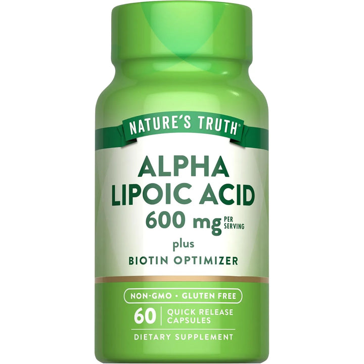 Ácido Alfa Lipoico 600 Mg Optimizador De Biotina 60 Cápsulas - Imagen 1