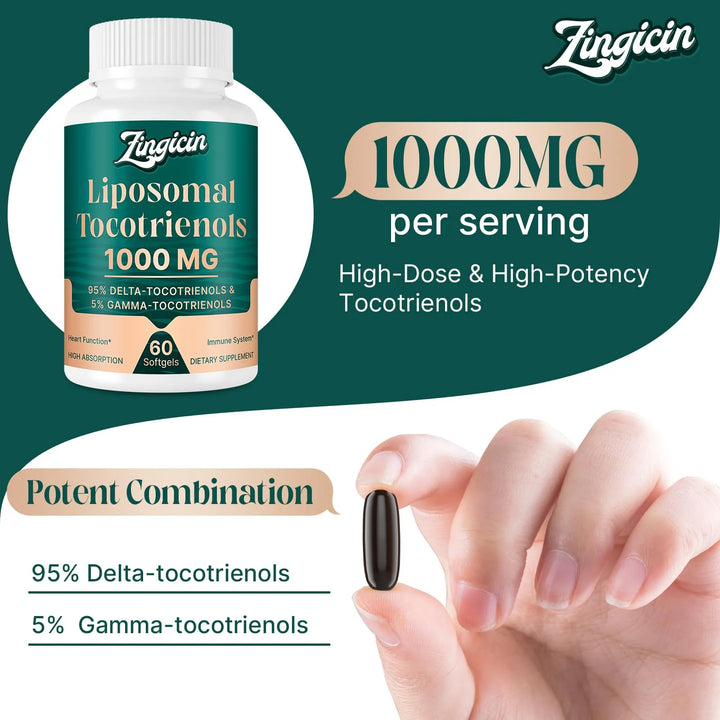 Aceite Liposomal De Vitamina E 1000 Mg Tocotrienoles Delta Y - Imagen 2