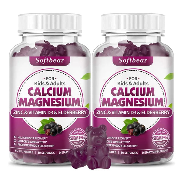 Gomitas De Calcio Magnesio Zinc 600 Mg Para Mujeres Fortalec - Imagen 1