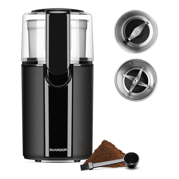 Molinillo Eléctrico Shardor Para Café Y Especias Con 2 Cuencos Acero Inoxidable