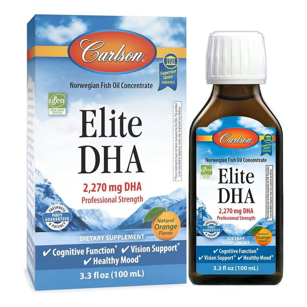 Carlson Elite Dha 2270mg Fuerza Profesional Naranja 100 Ml - Imagen 1